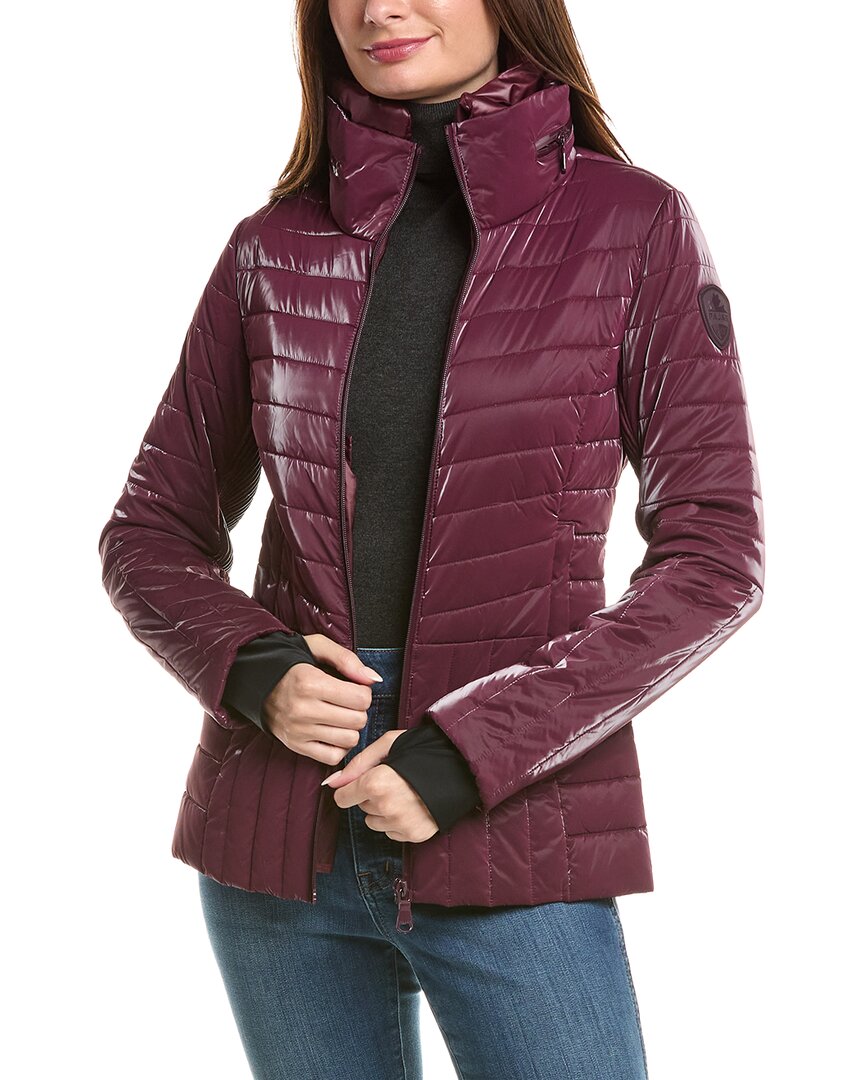 Pajar Channel Quilted Puffer Jacket In Purple
