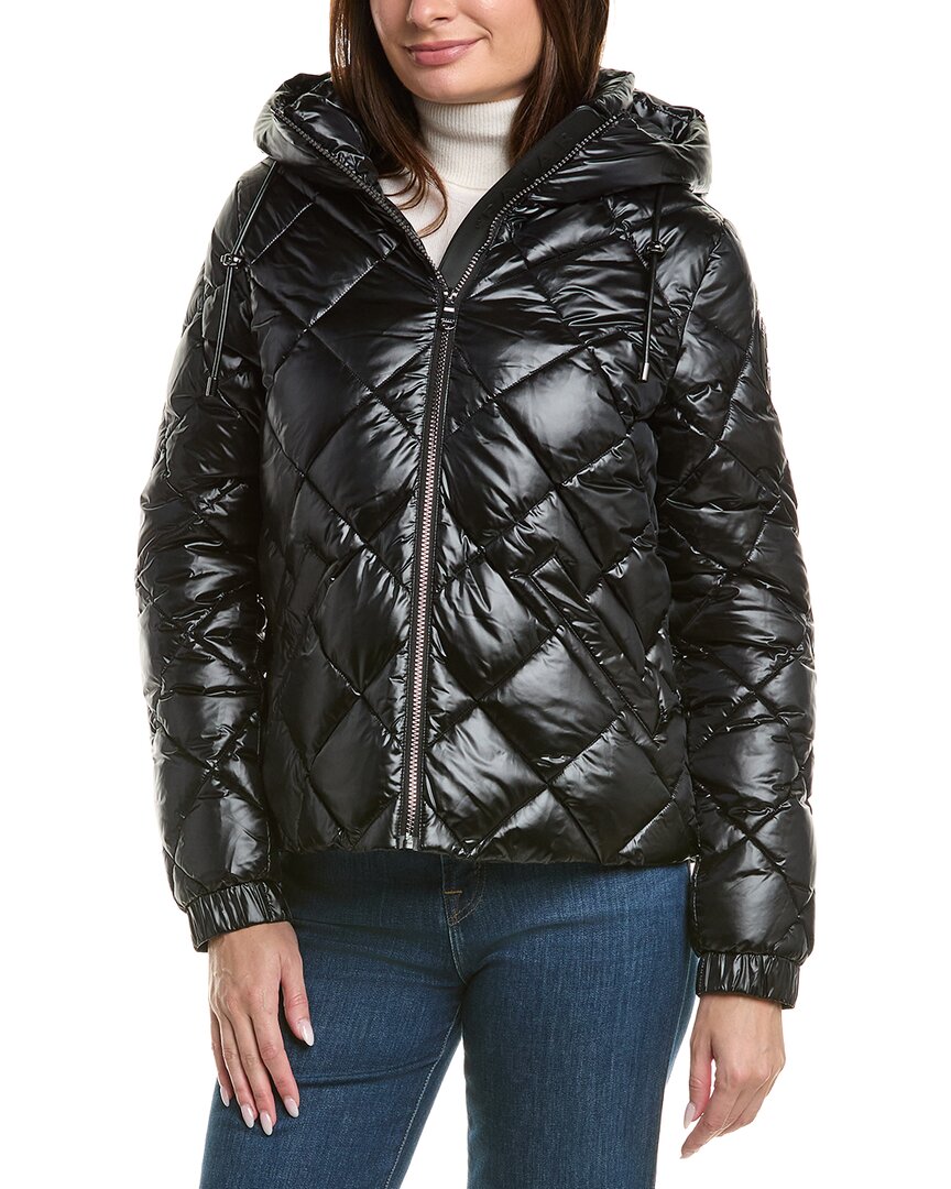Pajar Diamond Quilted Boxy Puffer Jacket In Black