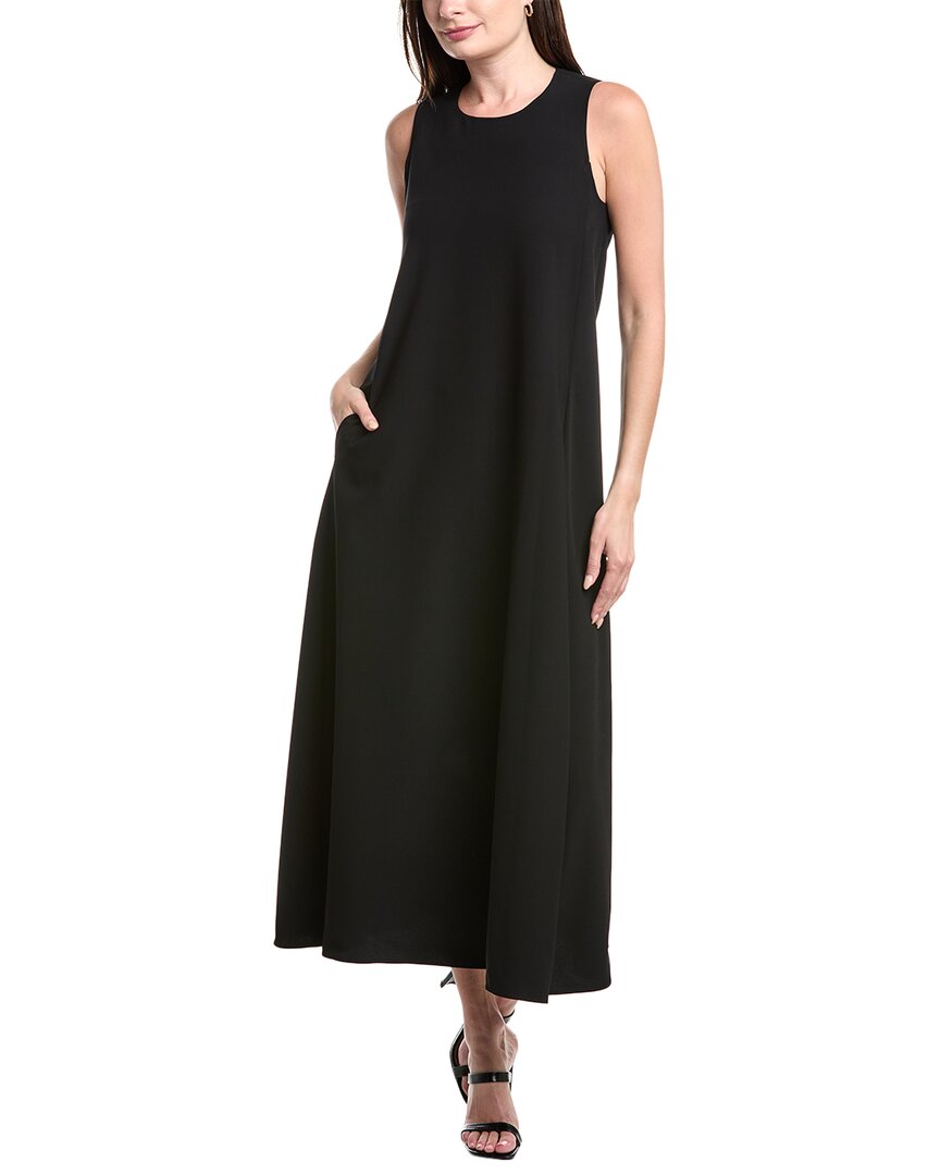 Lafayette 148 New York Plus Convertible Hartley Linen Dress In Black