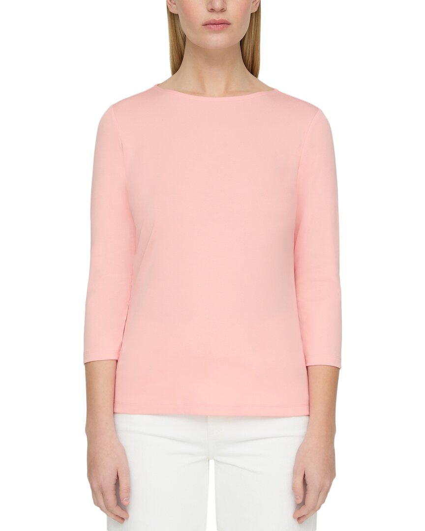 Lafayette 148 New York Petite Carver T-shirt In Pink