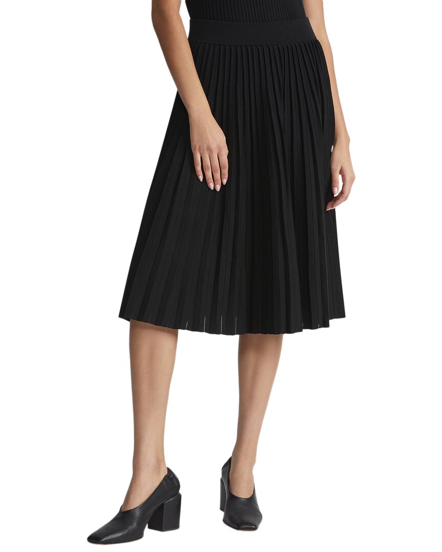 Lafayette 148 New York Pull On Knit Silk-blend Skirt In Black
