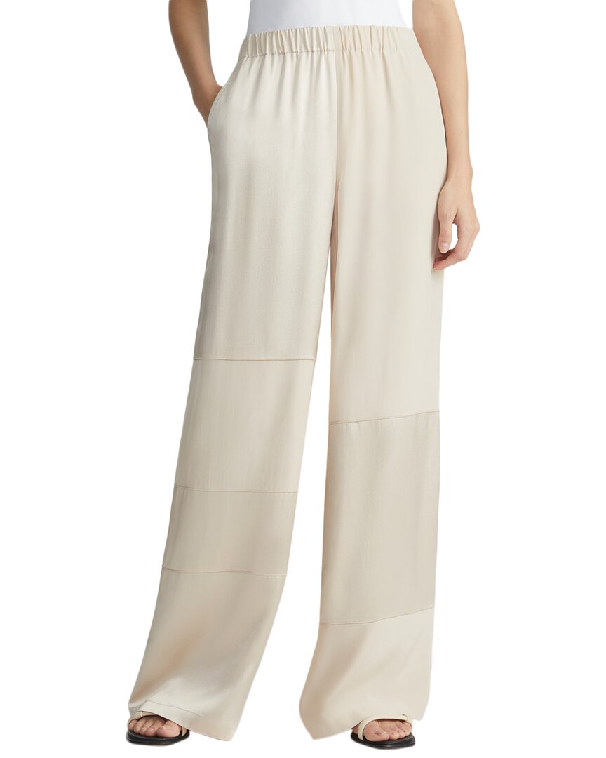 Lafayette 148 Block Panel Riverside Wide Leg Silk Pant