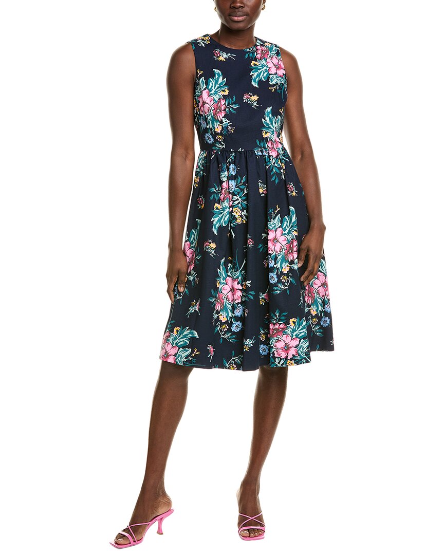 Brooks Brothers Floral Fit & Flare Dress In Multi