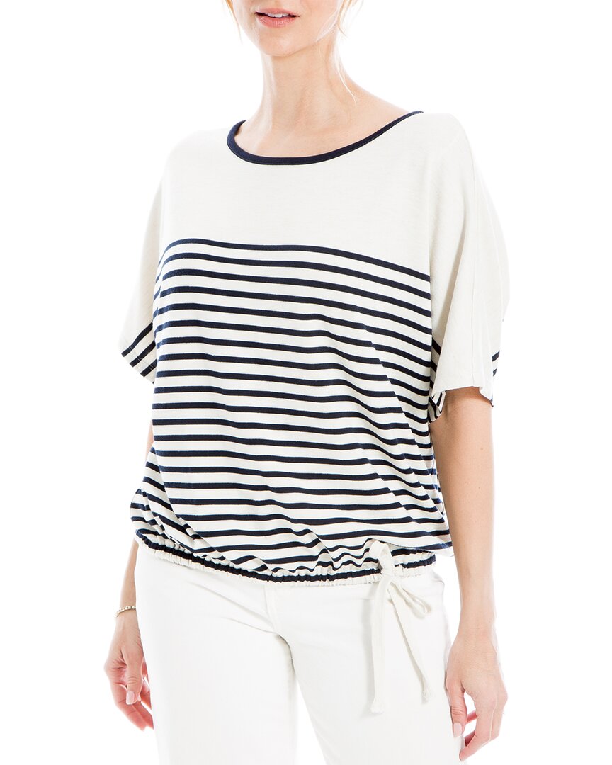 Max Studio Stripe Top In White