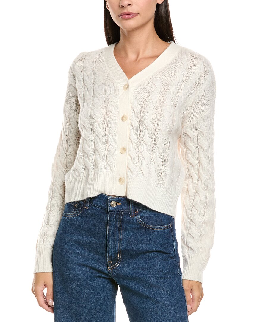 Naadam Wool & Cashmere-blend Cardigan In White