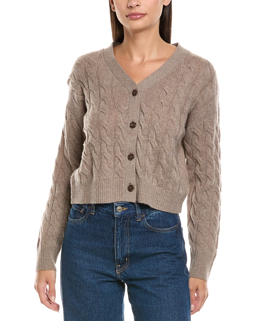 Naadam Wool & Cashmere-blend Cardigan In Gray
