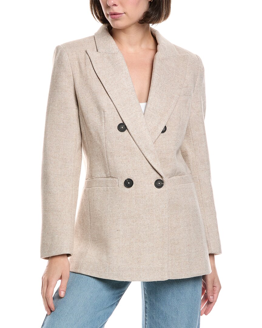 Pascale La Mode Wool-blend Blazer In Neutral