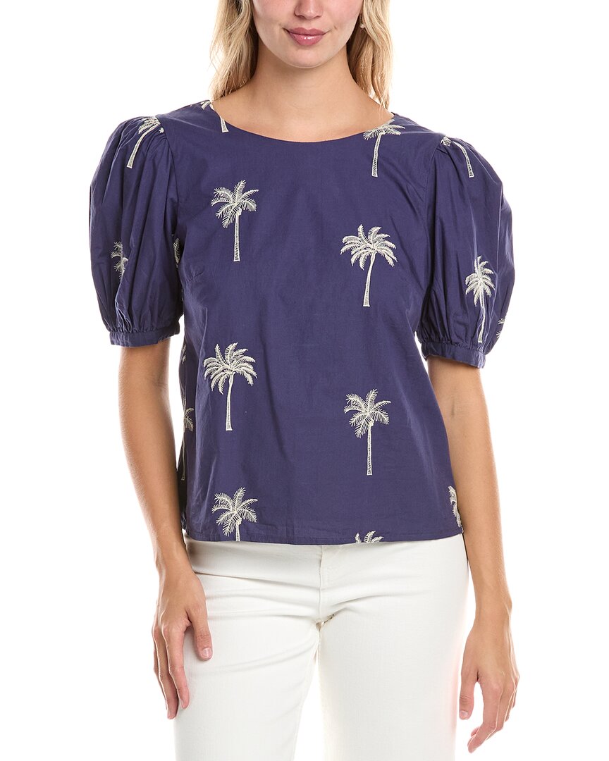Tori Richard It's A Date Misty Top In Blue