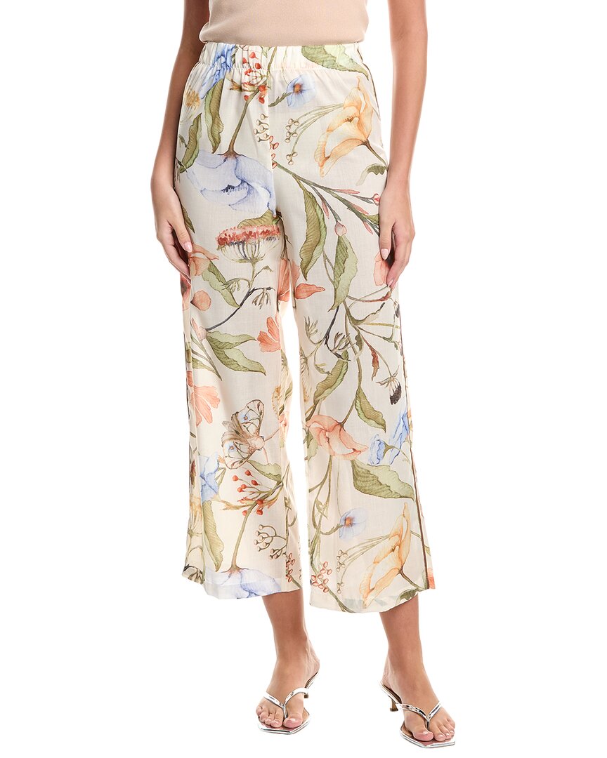 Seraphina Floral Print Pant In Gray