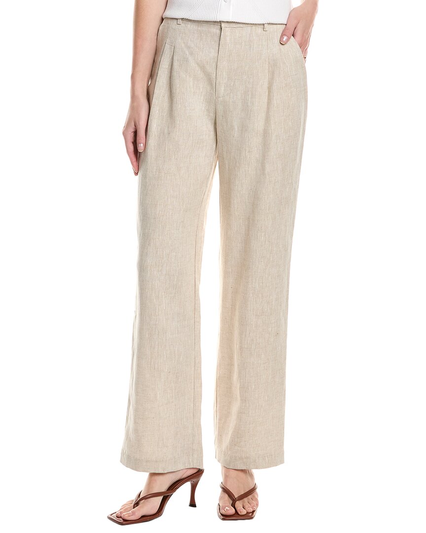 Seraphina Pleated Linen Pant In Multi