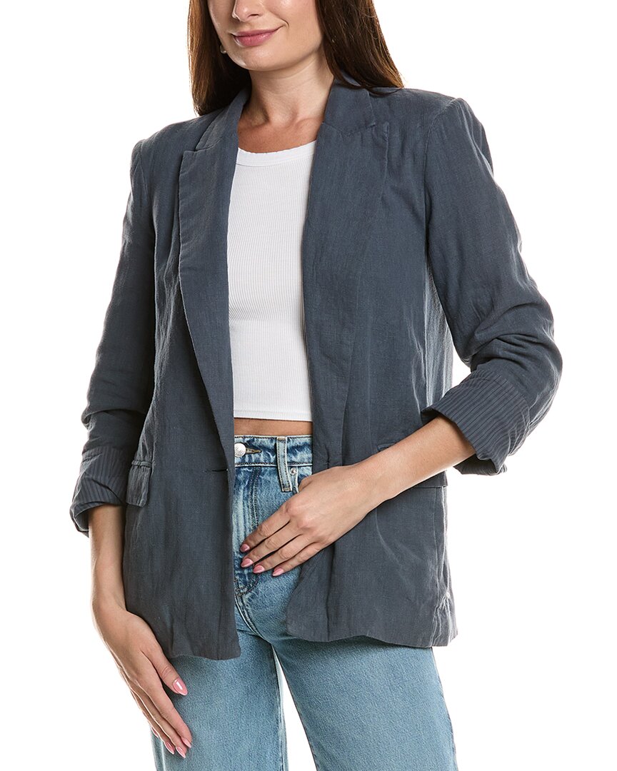 Shop Free People Prep School Linen-blend Blazer