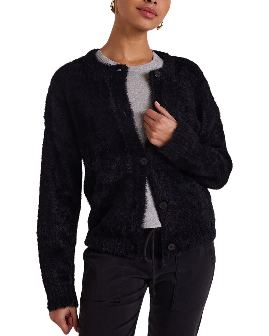 Bella Dahl Crew Neck Cardigan In Transparent