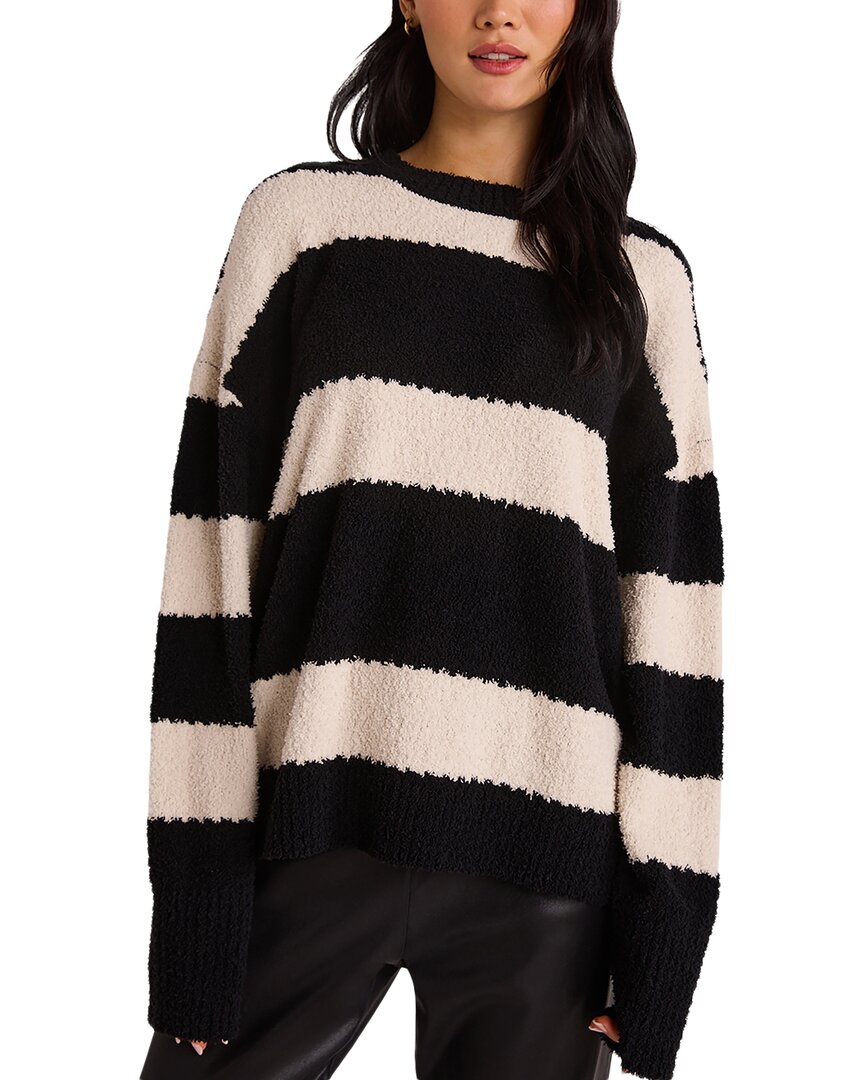 Bella Dahl Oversized Crew Neck Sweater In Multi