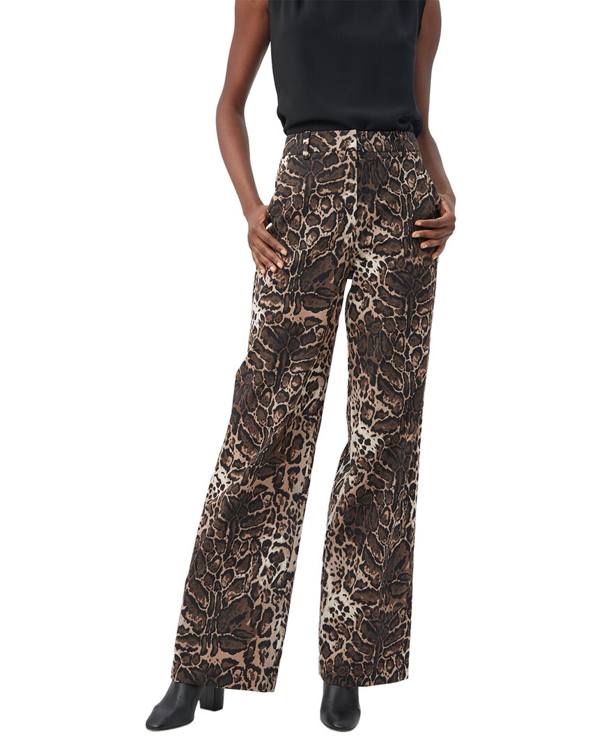 Trina Turk Kendi Leopard Print Wide Leg Pants In Multi