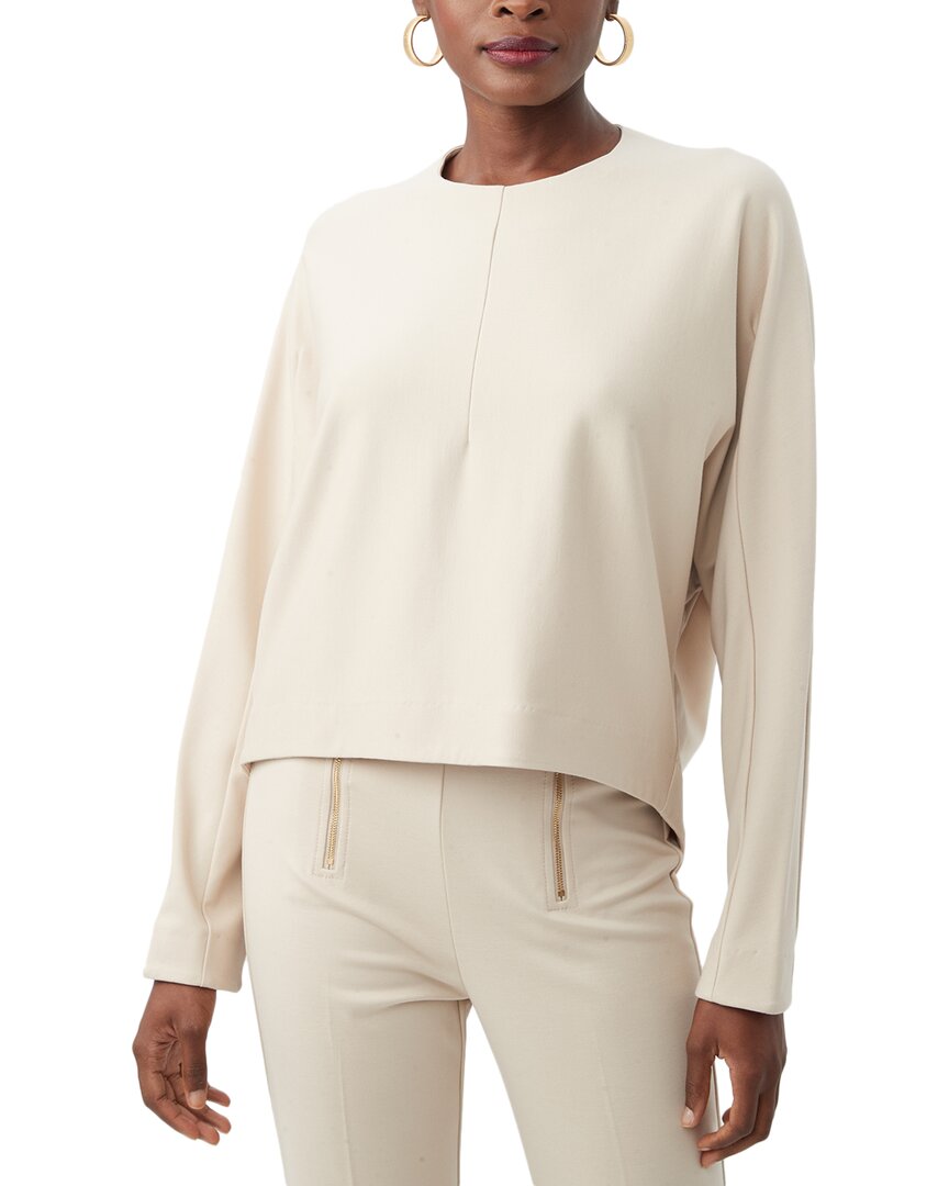 Trina Turk Marsa Top In Sahara Stone In White