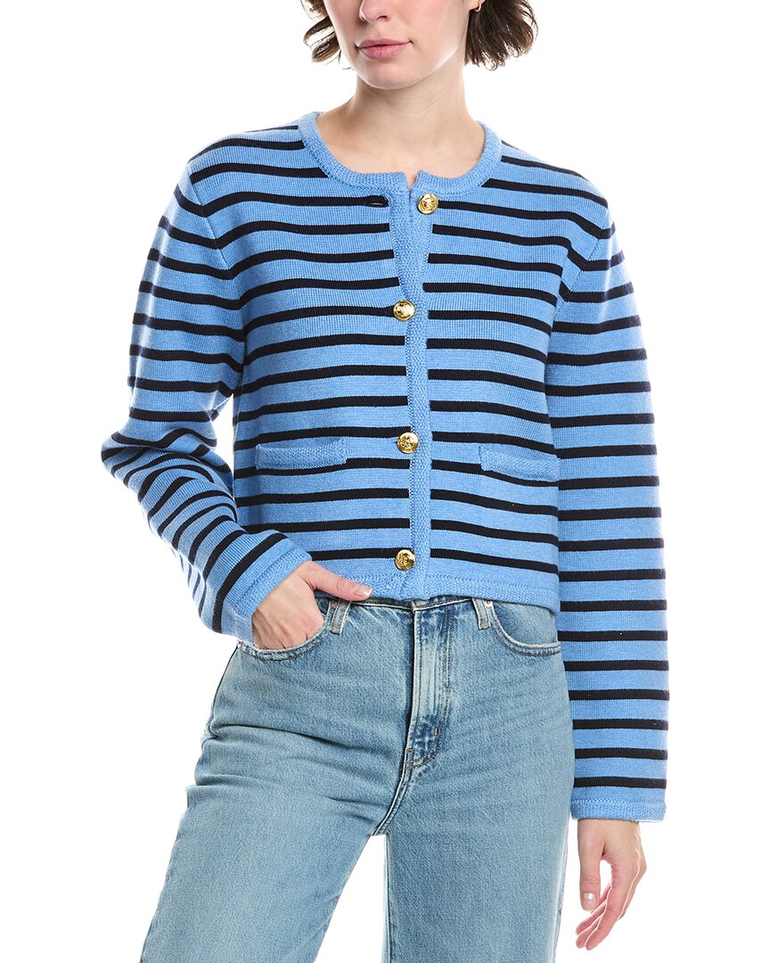 Endless Rose Knit Stripe Wool-blend Cardigan