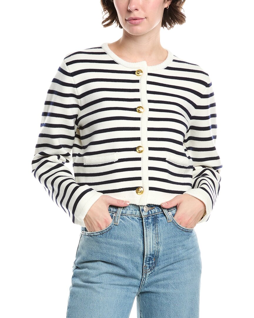 Endless Rose Knit Stripe Wool-blend Cardigan