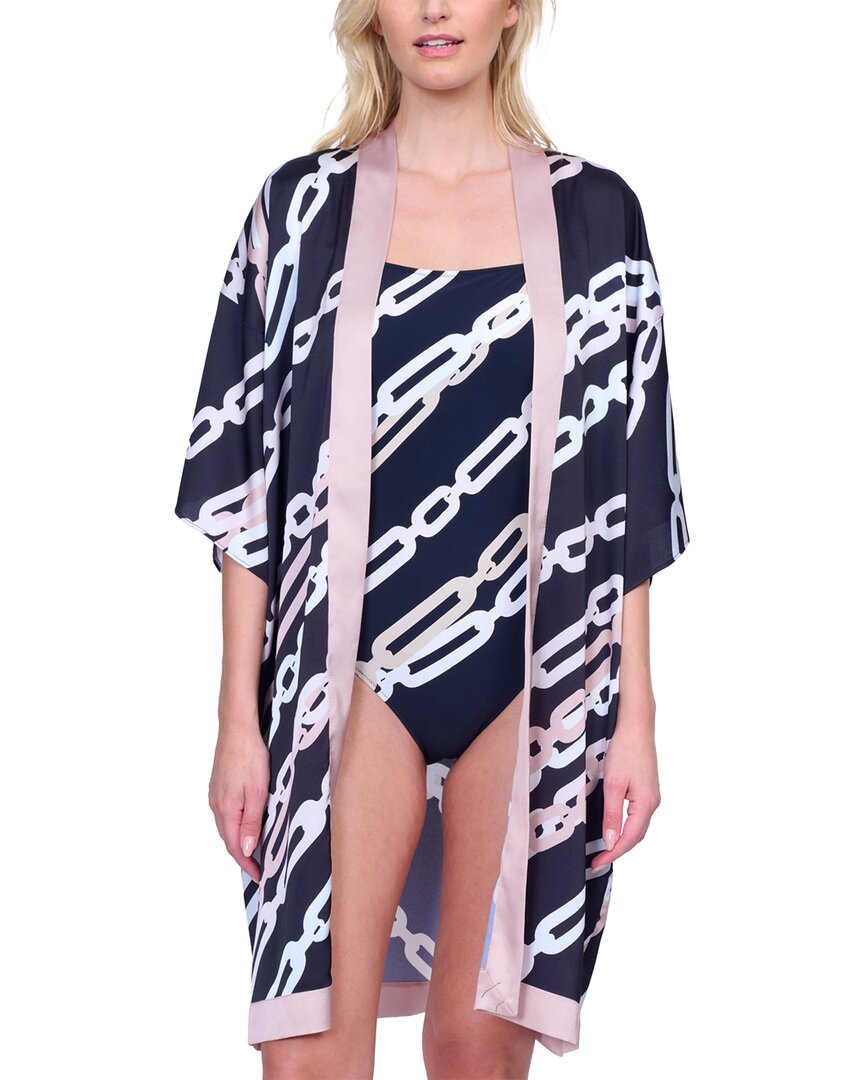 Gottex Bejeweled Flutter Sleeve Robe With Tie