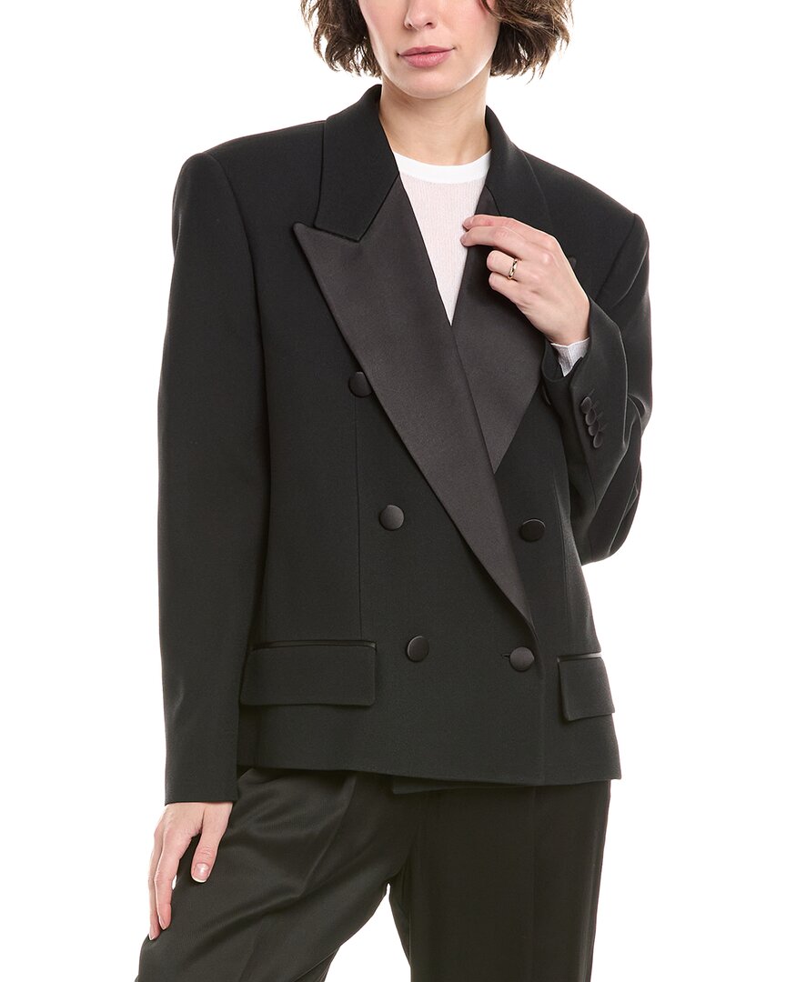 Michael Kors Collection Wool-blend Blazer In Black