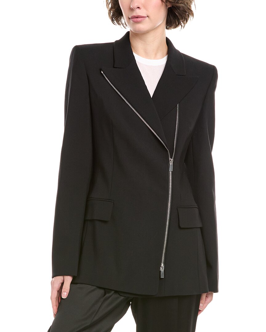 Michael Kors Collection Wool-blend Blazer In Black