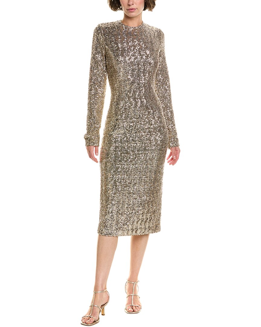 Michael Kors Collection Sequin Sheath Dress In Multi