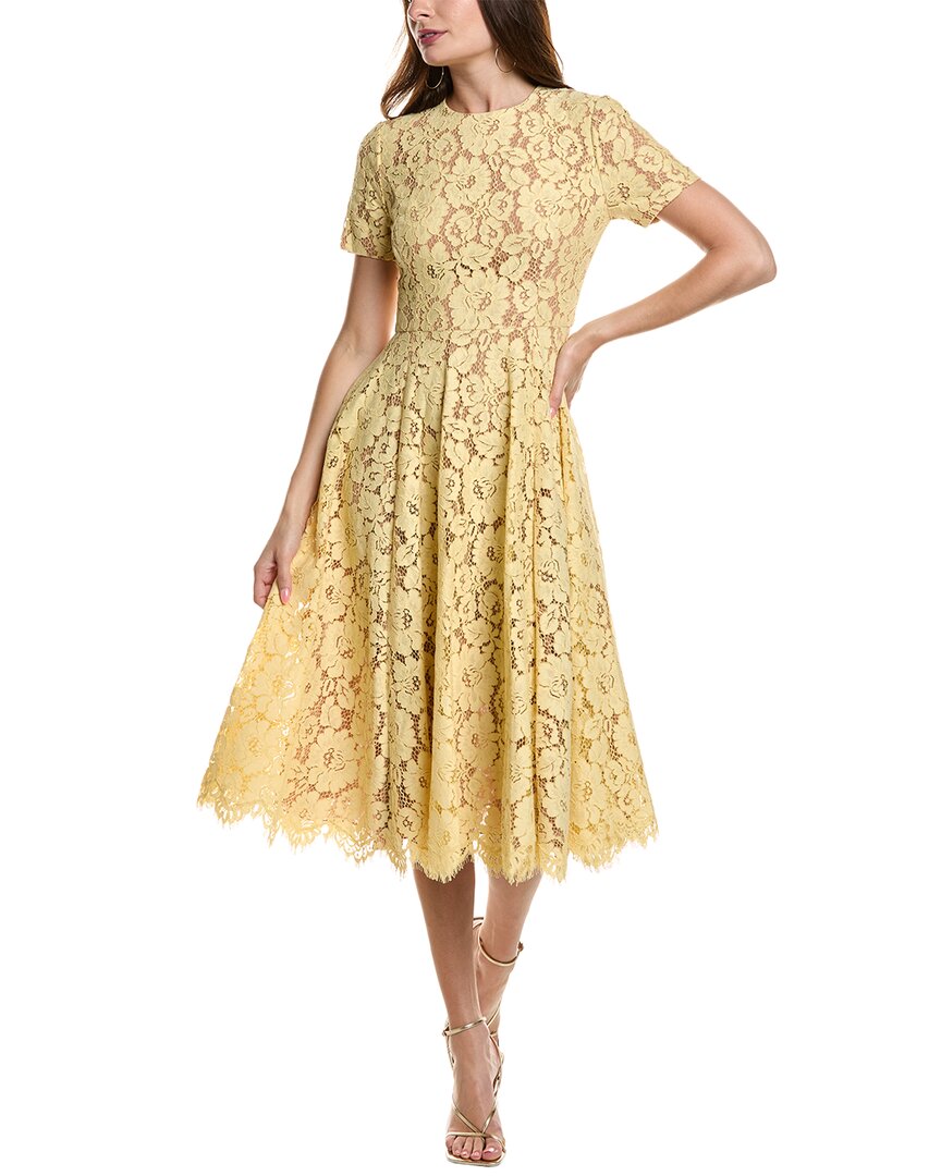Michael Kors Flared Cotton-blend Lace Midi Dress