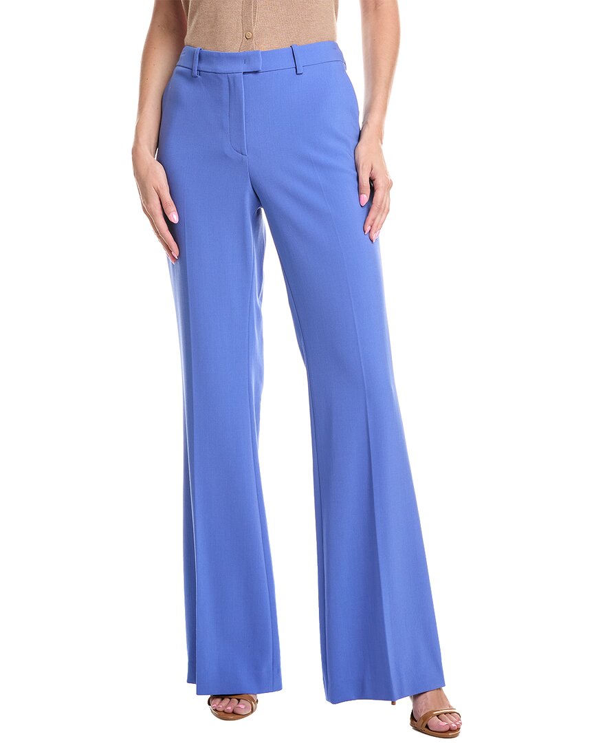 Michael Kors Triacetate Blend Pant With Practical Pockets In Blue