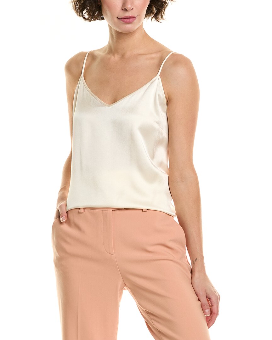 Michael Kors Collection Satin Charm Cami Shirt In White
