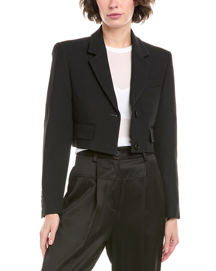 Michael Kors Collection Cropped Blazer In Black