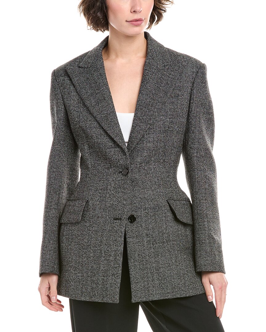 Michael Kors Collection Sculpted Tweed Wool Blazer