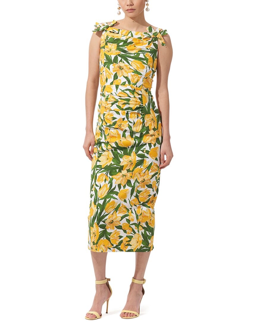Carolina Herrera Bow-detailed Cotton Midi Dress