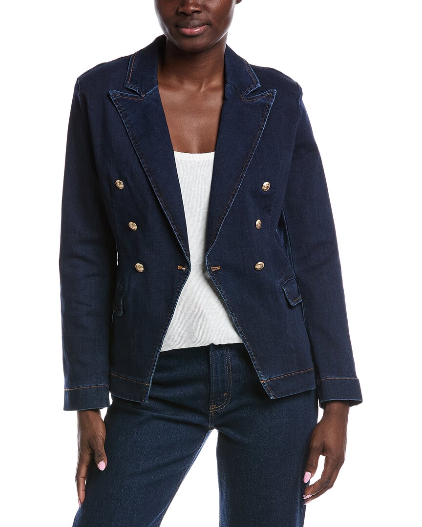 Sam Edelman Imogen Double-breasted Blazer In Blue