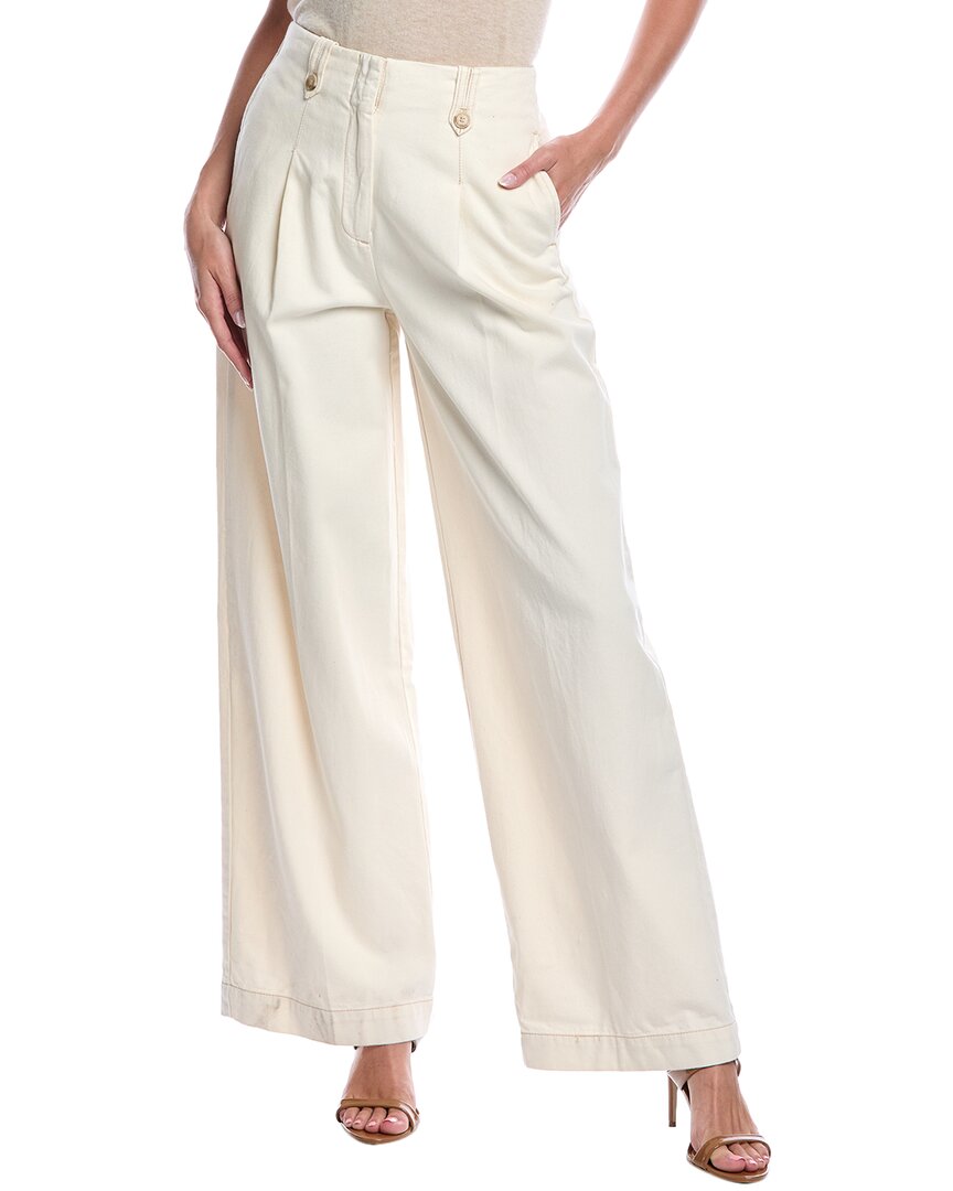 Sam Edelman Lorelai Pleated Trouser In Neutral