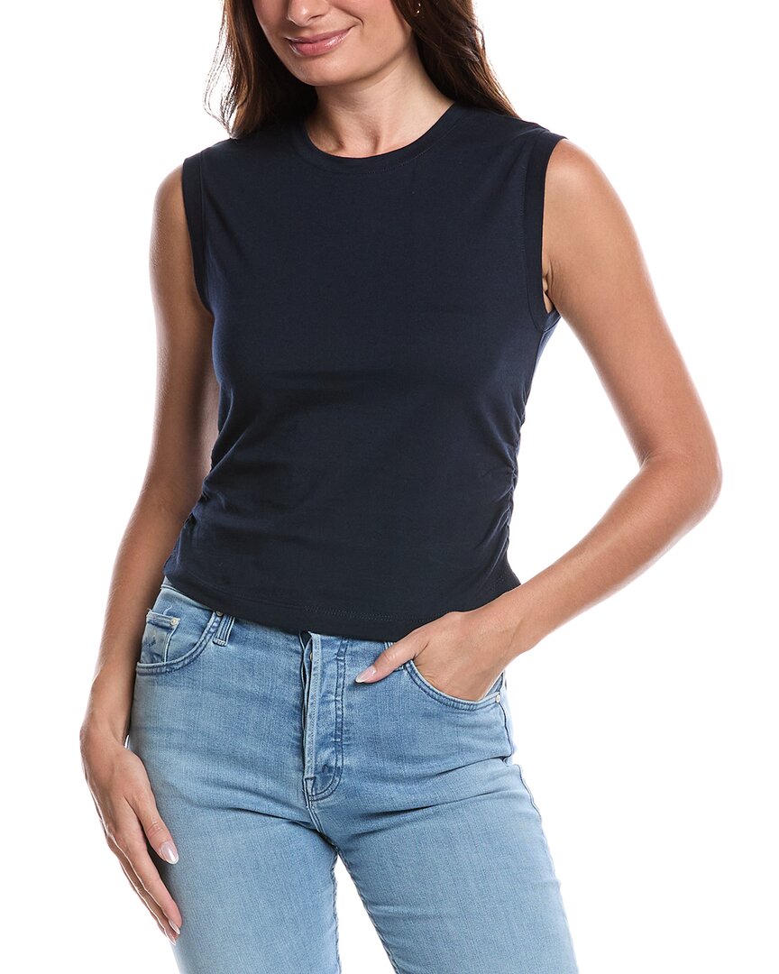 French Connection Ruched Muscle T-shirt In Multi
