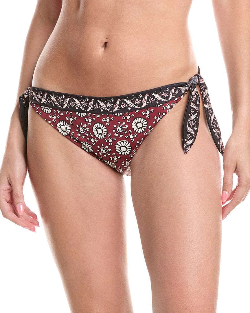 Sea Ny Danae Print Bikini Bottom In Burgundy