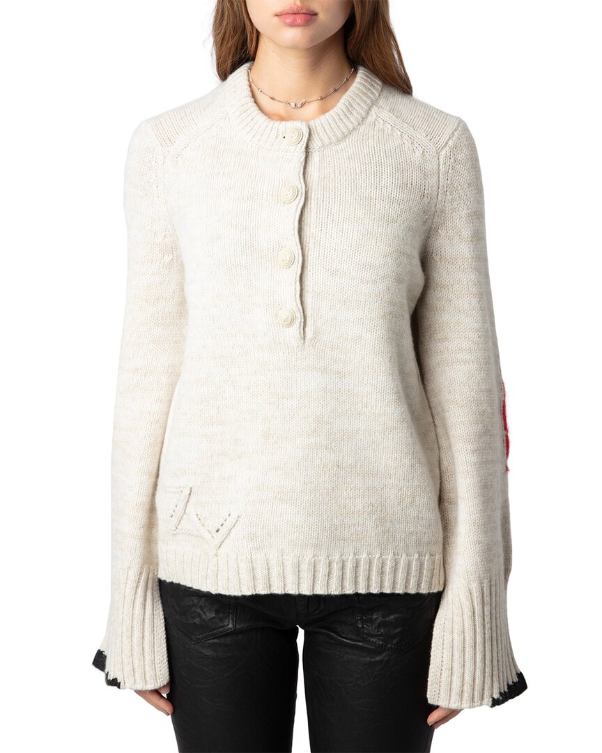 Zadig & Voltaire Wool & Cashmere-blend Sweater In Neutral