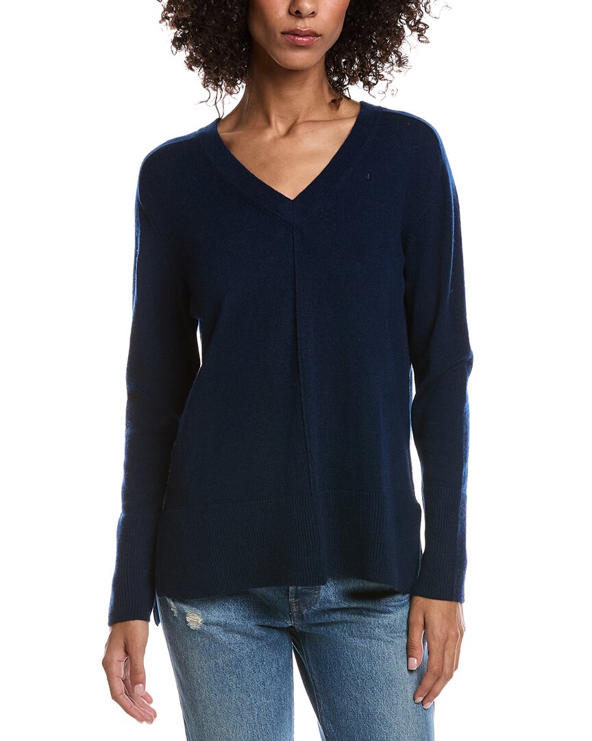 Forte Cashmere Easy Wool & Cashmere-blend Sweater In Blue
