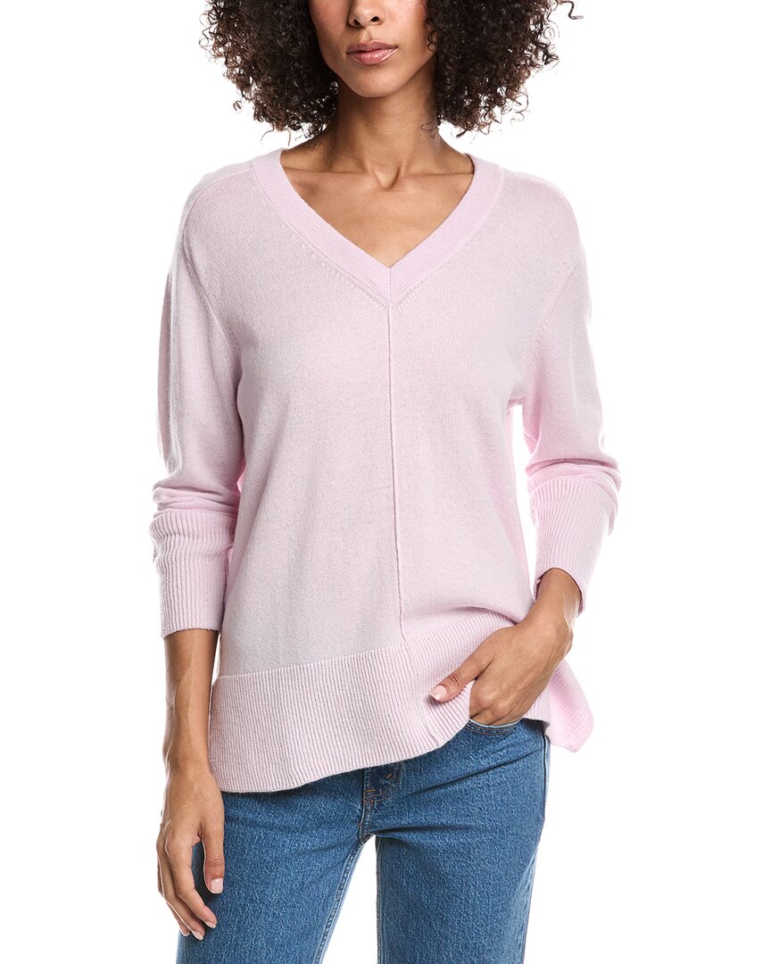Forte Cashmere Easy Wool & Cashmere-blend Sweater In Pink