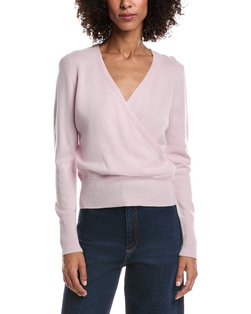 Forte Cashmere Drape Surplus Cashmere Pullover In Pink