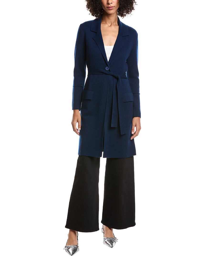 Forte Cashmere Wool & Cashmere-blend Double Knit Cardigan In Multi