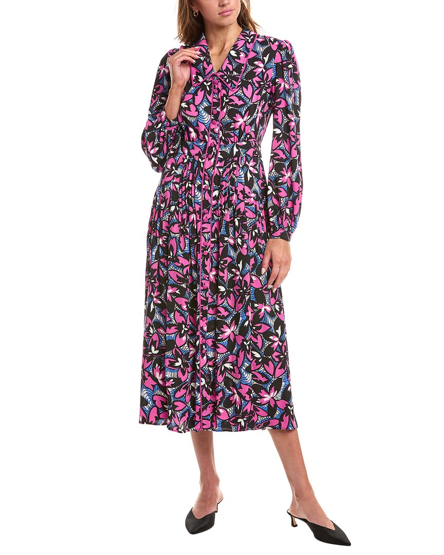Diane Von Furstenberg Phoenix Reversible Mesh Wrap Dress In Pink