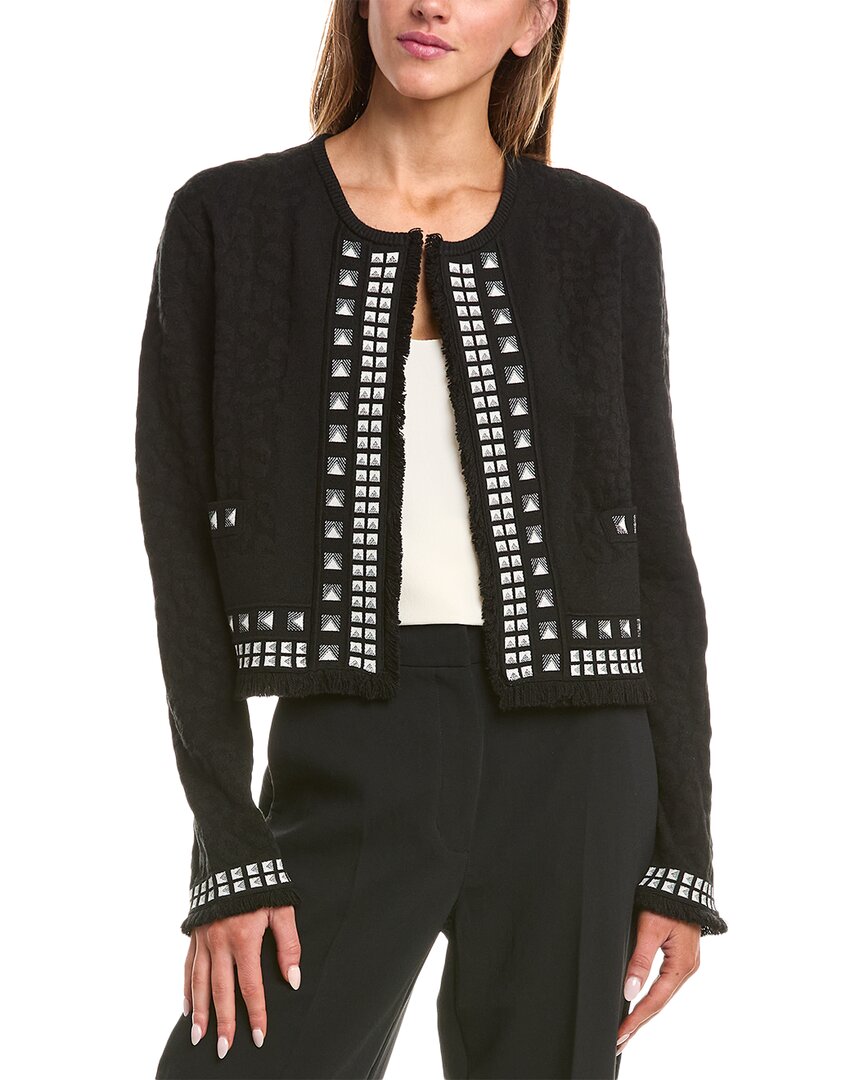 Diane Von Furstenberg Brogan Wool-blend Cardigan In Black