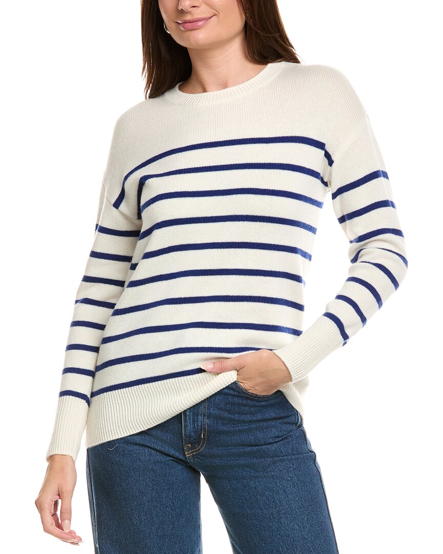 Kier + J Wool & Cashmere-blend Sweater In White
