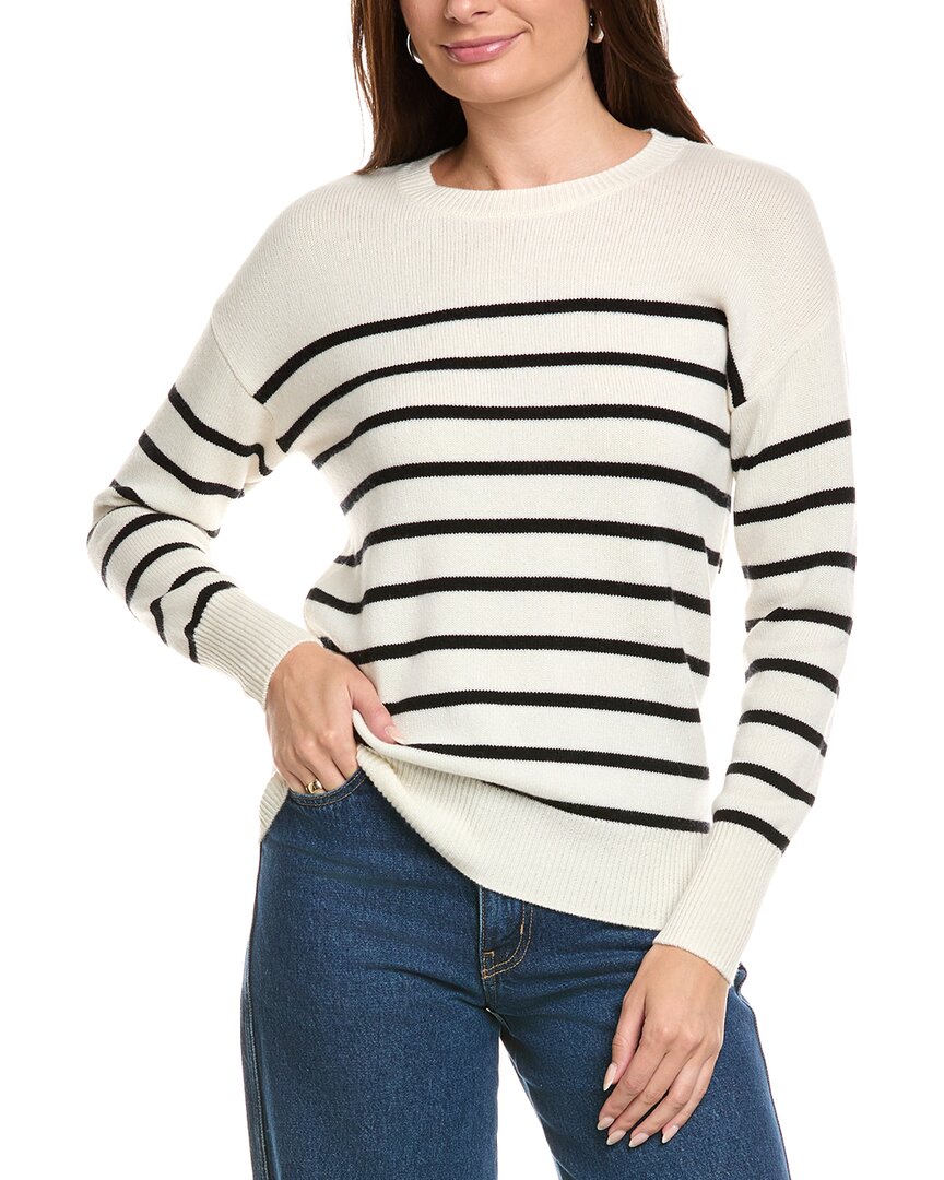 Kier + J Wool & Cashmere-blend Sweater In White