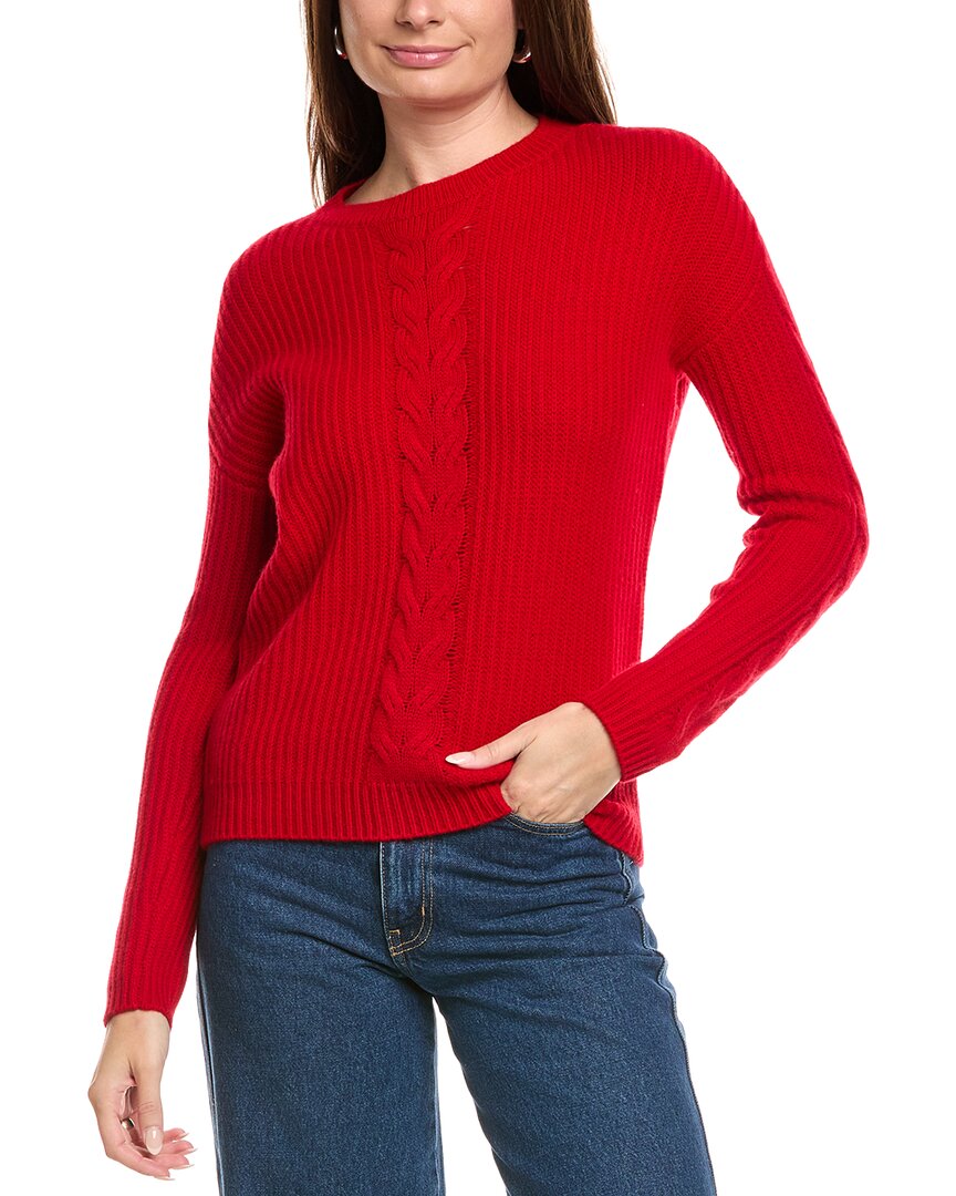 Kier + J Cable Wool & Cashmere-blend Sweater In Red