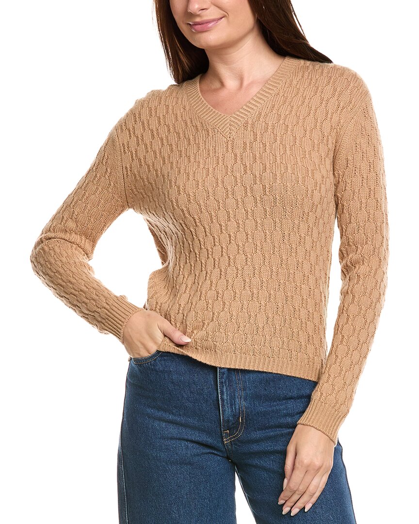 Kier + J Cable Wool & Cashmere-blend Sweater In Animal Print