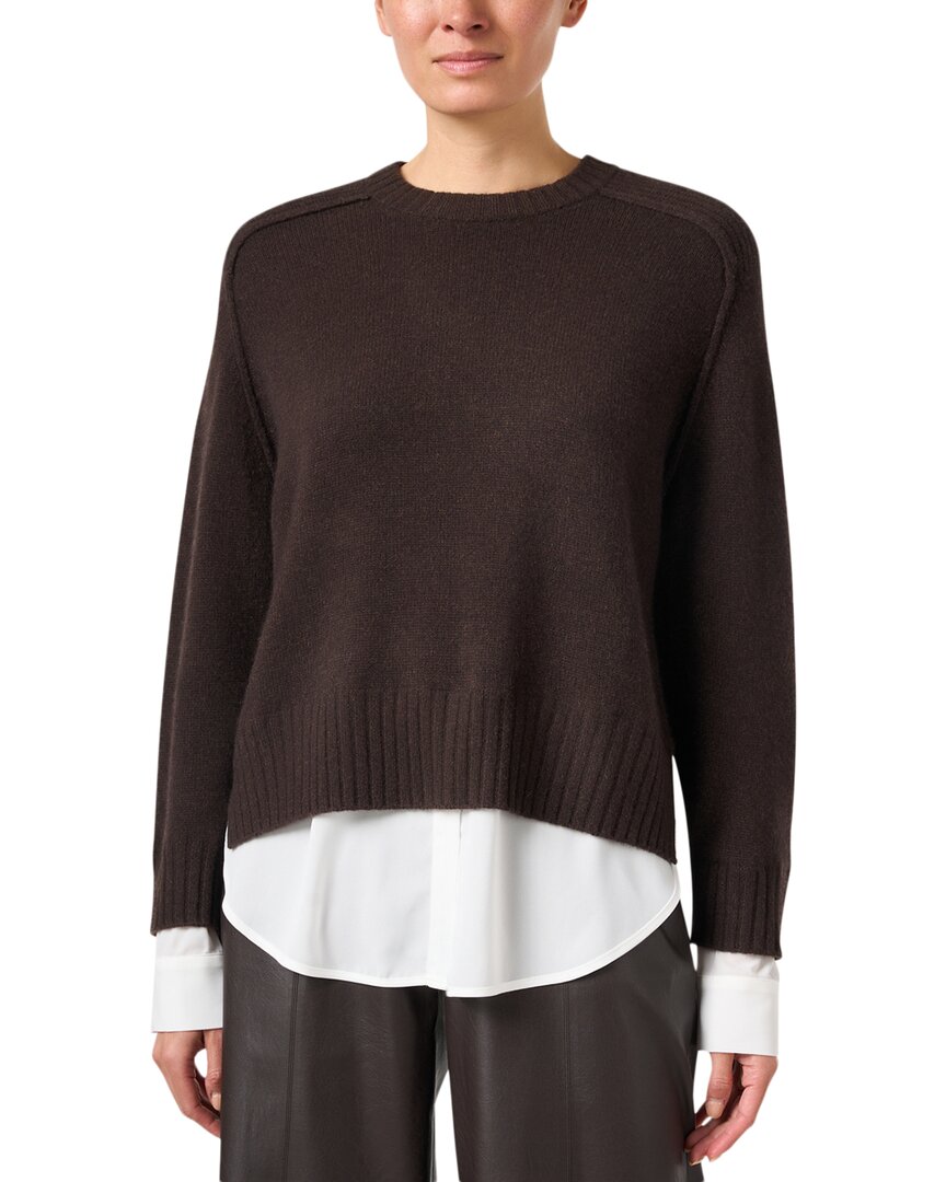 Brochu Walker Parson Wool & Cashmere-blend Sweater In Brown