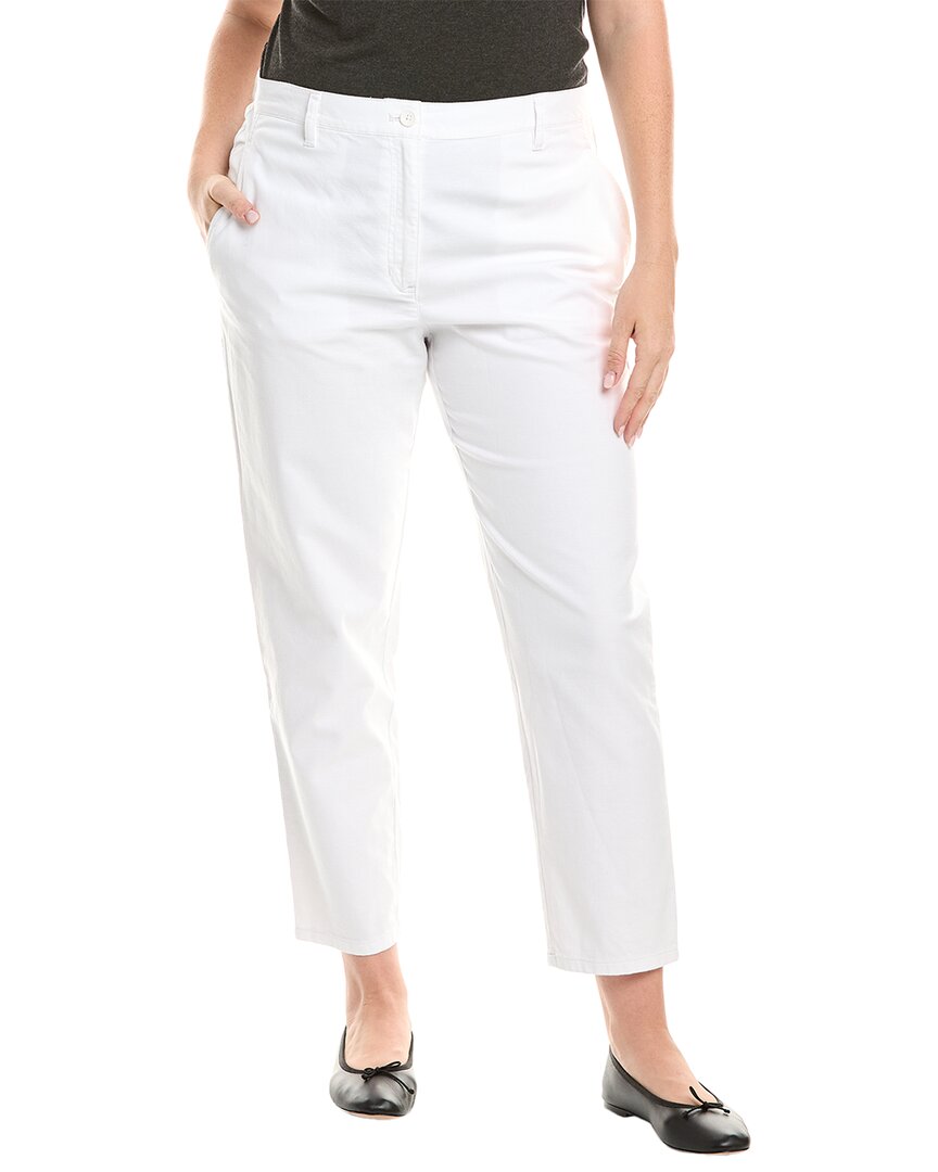 Eileen Fisher High-rise Straight-leg Stretch Denim Pants In White
