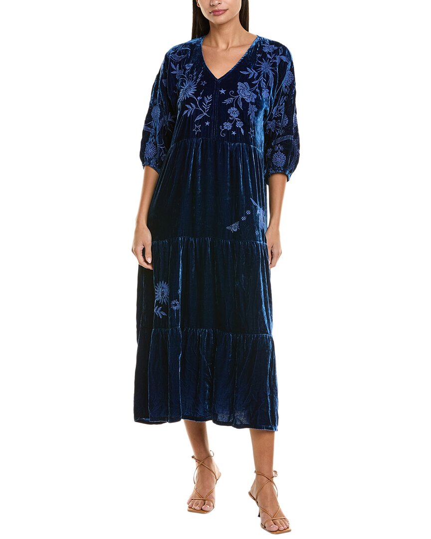 Johnny Was Torine Silk-blend Midi Dress