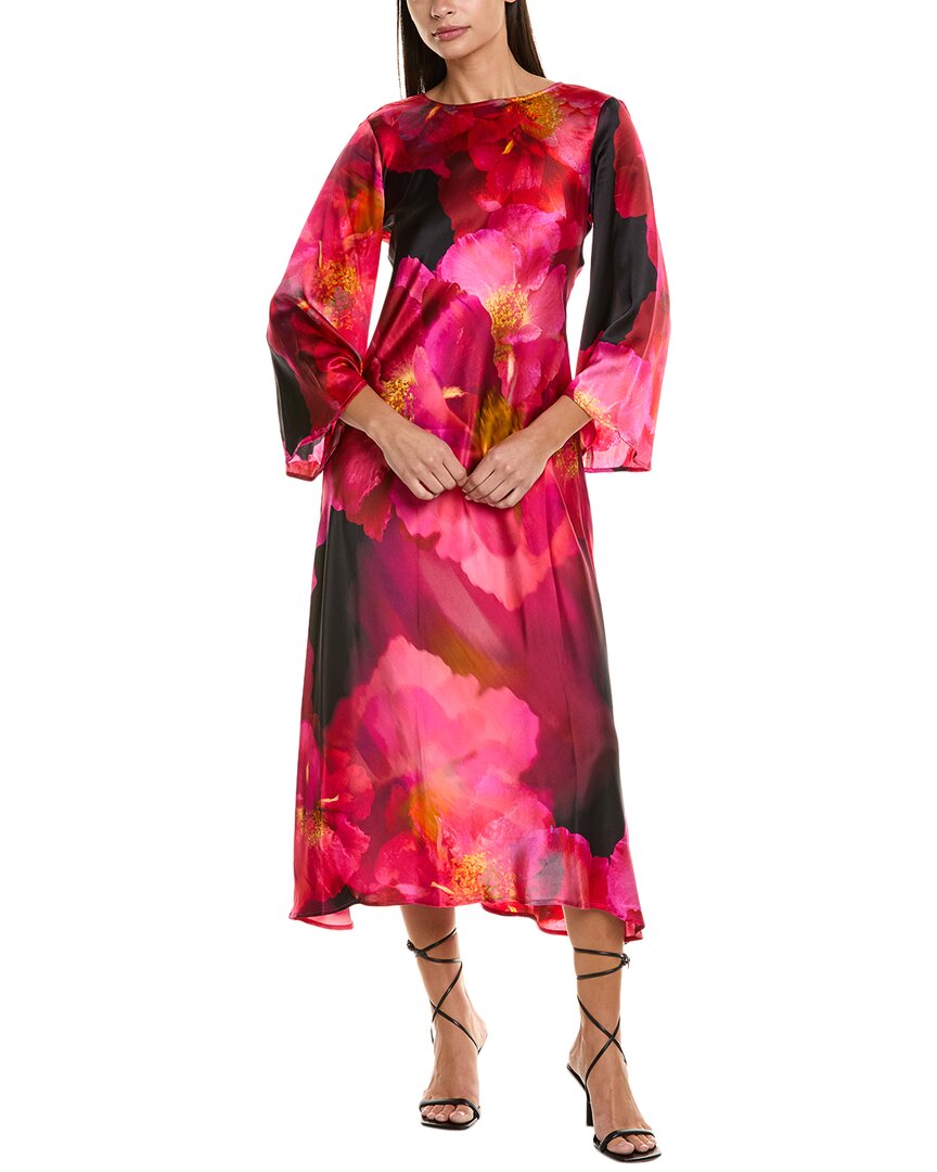 Johnny Was Flared Sleeve Dress In Ruby Bloom In Multi